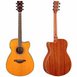 Yamaha FSC-TA VT TransAcoustic Cutaway Acoustic-Electric Guitar, Vintage Tint